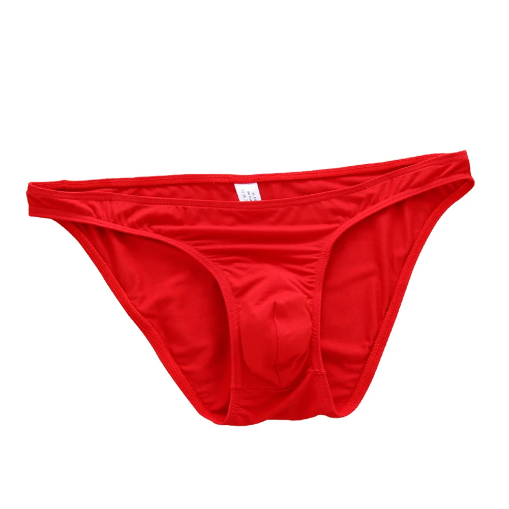 Bulge Pouch Underwear Low Waist Briefs Ideal For Lingerie Nights Breathable Fabric Solid Color Pattern All Season Wear