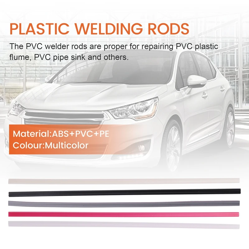 NEW-100 Pieces Plastic Welding Rods PP/PVC/PPR Plastic Welder Repair Rods For Car Bumpers And Daily Plastic Repair