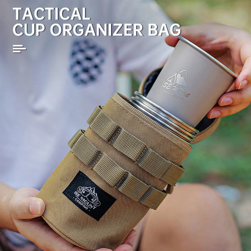 Outdoor Sports Water Bottle Bag Tactical Multifunctional Storage Bag Camping 600D Oxford Cloth Beer Glass Protective Bag image 5