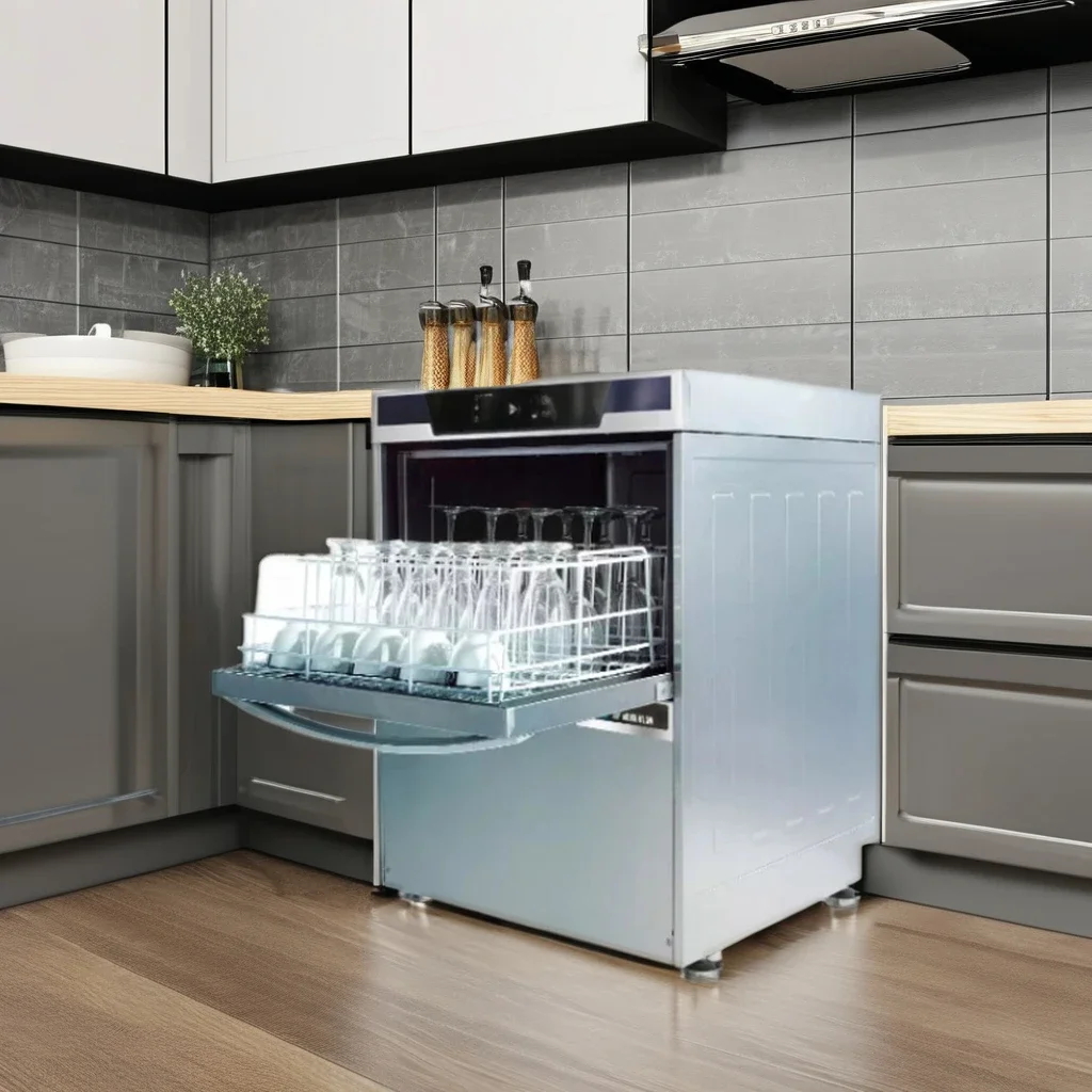 Undercounter 304 Stainless Steel Commercial Dishwasher And High Temperature Disinfection Multifunctional Dishwasher