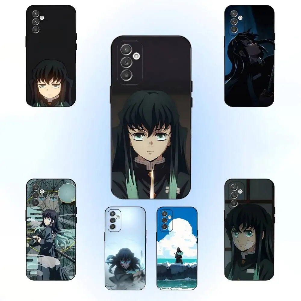 

D-Demon S-Slayer Muichiro Phone Case For Samsung Galaxy A91,A80,A73,A72 ,A71,A53A52,A32 ,A31A22,A21s,A20,Black Cover