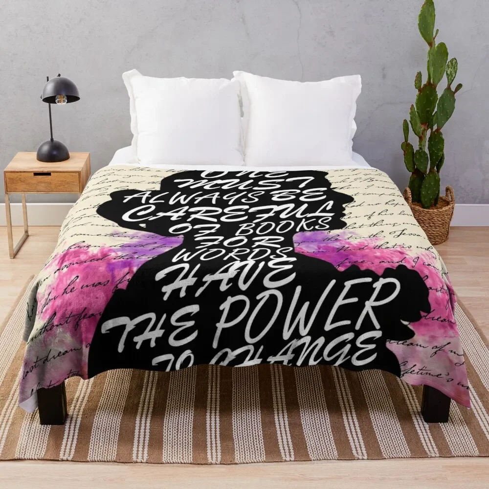 

Words have the power to change us Throw Blanket blankets and throws Bed linens Blankets