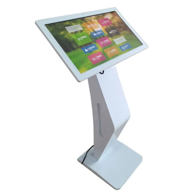 Quiosque interativo de 21,5 polegadas Quiosque do chão ao teto 4k Autoatendimento de alta definição inteligenteTouchScreenDigitalSignageKiosque