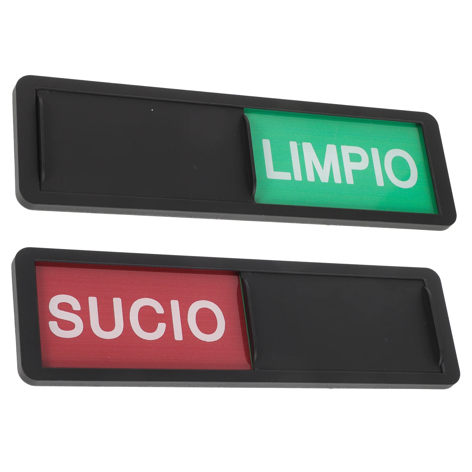 2Pcs Magnetic Cleaning Indicator Sign for Dishwasher Guest Room Laundry Hotel Use Slide Label Convenient Maintenance Tool