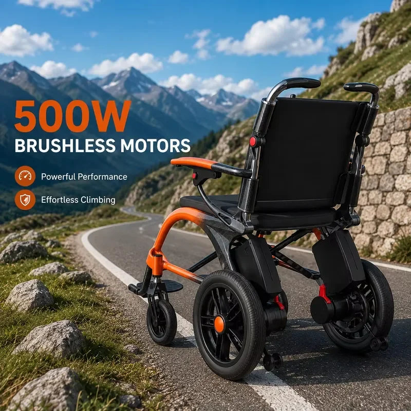 Ultra Light Foldable Carbon Fiber Electric Portable Multifunctional Travel Mobility Scooter for Seniors and Adults