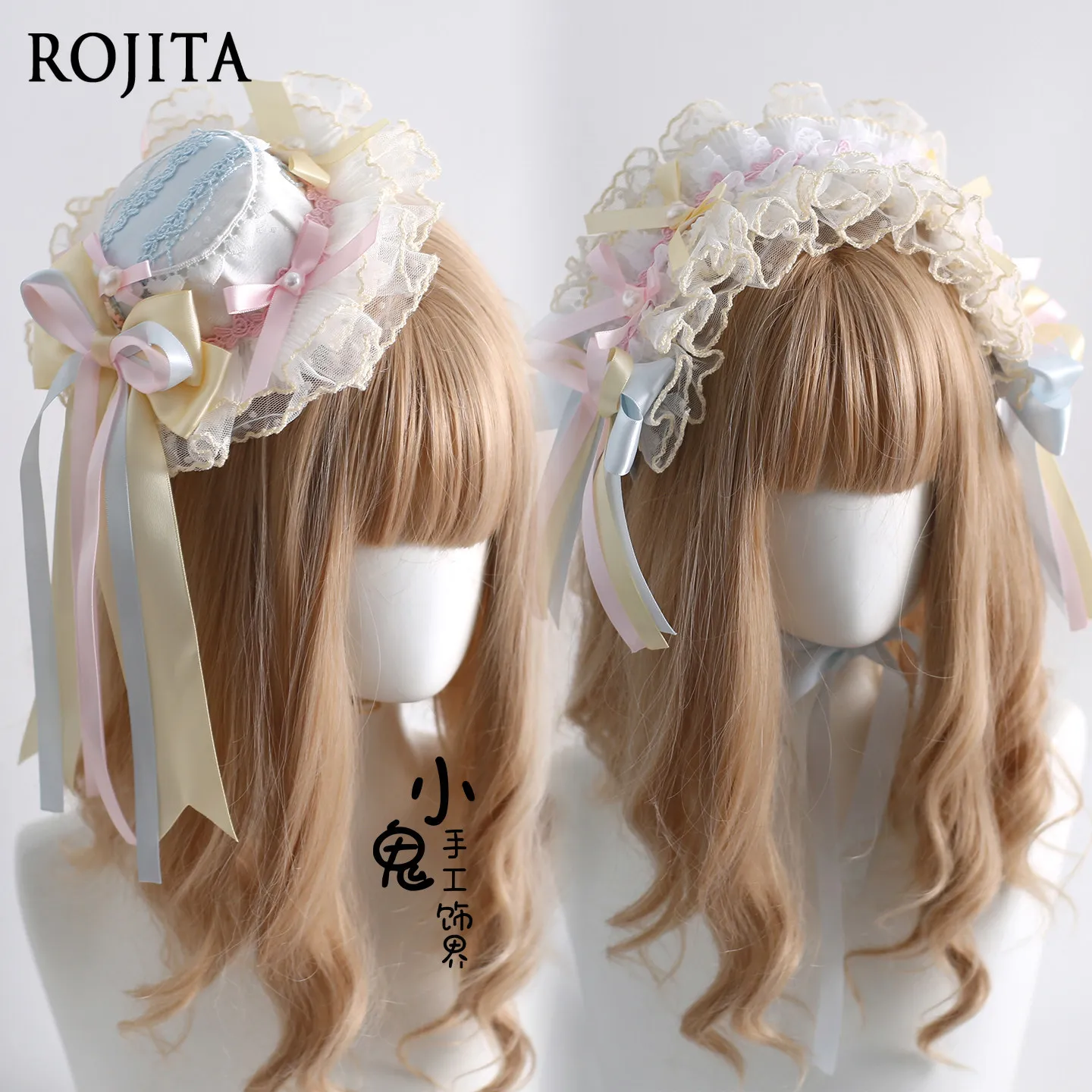 

Оригинальная атласная повязка для волос ярких цветов в балетном стиле KC Hanamaru, заколка для волос, брошь, великолепная шляпа с перьями, плоская шляпа, маленькие аксессуары