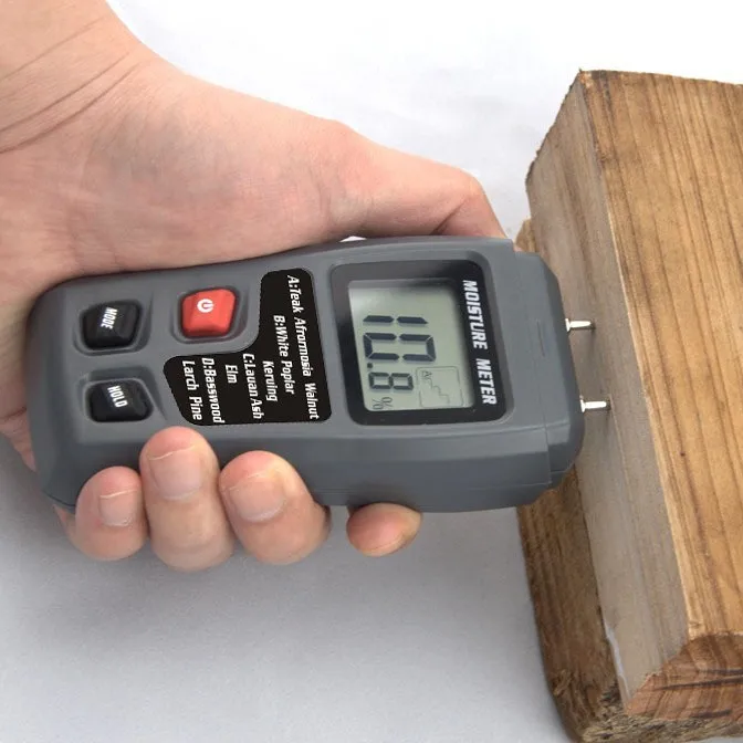 MT10 Double Probe Wood Moisture Meter Hygrometer for Testing Moisture Content in Wood Paper Powder And Wall