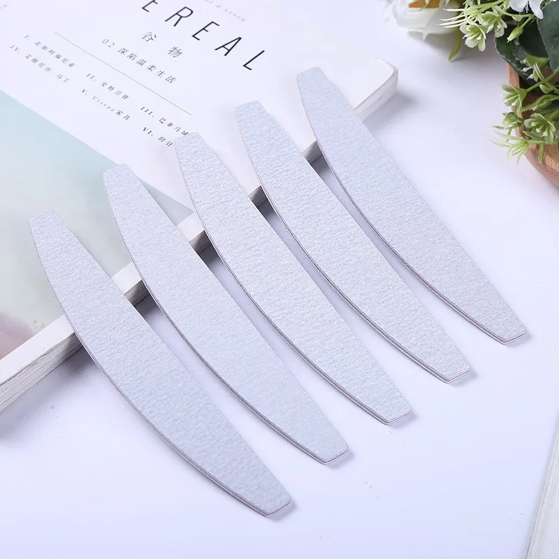 Half Moon 5/10/50Pcs Professional Nail File Lima 100/180 Grit Professional Sandpaper Cuticle Remover Buffer Files Manicur