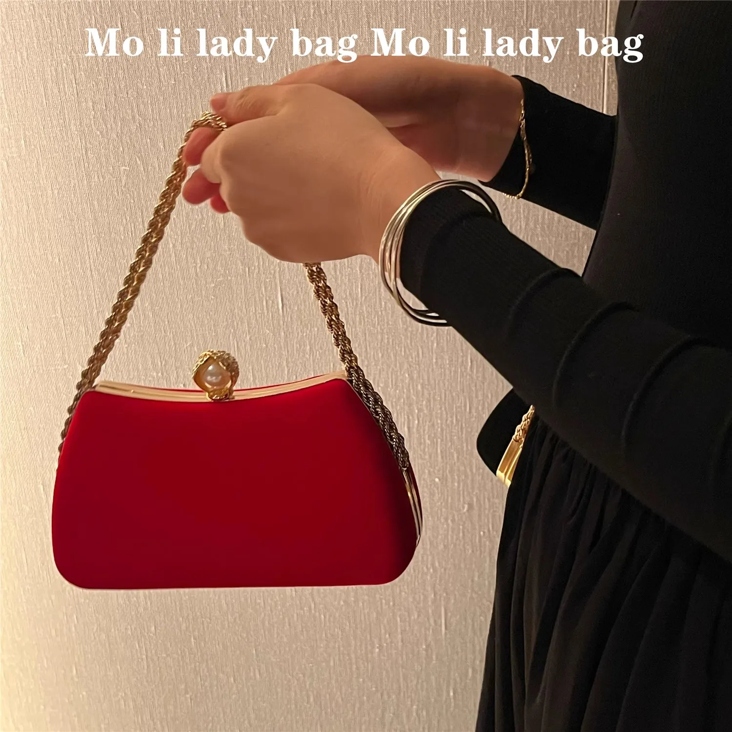 Sac à main carré en velours pour femme, sac à bandoulière initié par une femme, sac à main de soirée décontracté, pochette de fête de mariage, sac à main de luxe, mode