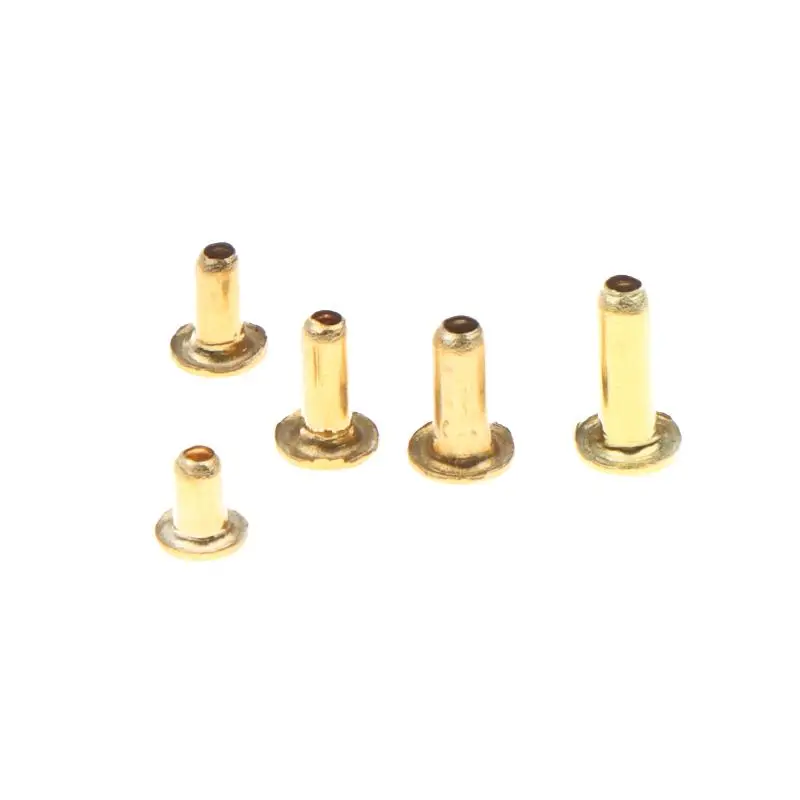 1000 Stück M0.9 M1.3 M1.5 M1.7 Durchgangsnieten, hohle Ösen, messingbeschichtete Metallnägel für Leiterplatten (Packung mit 1000 Stück) – Detail 7