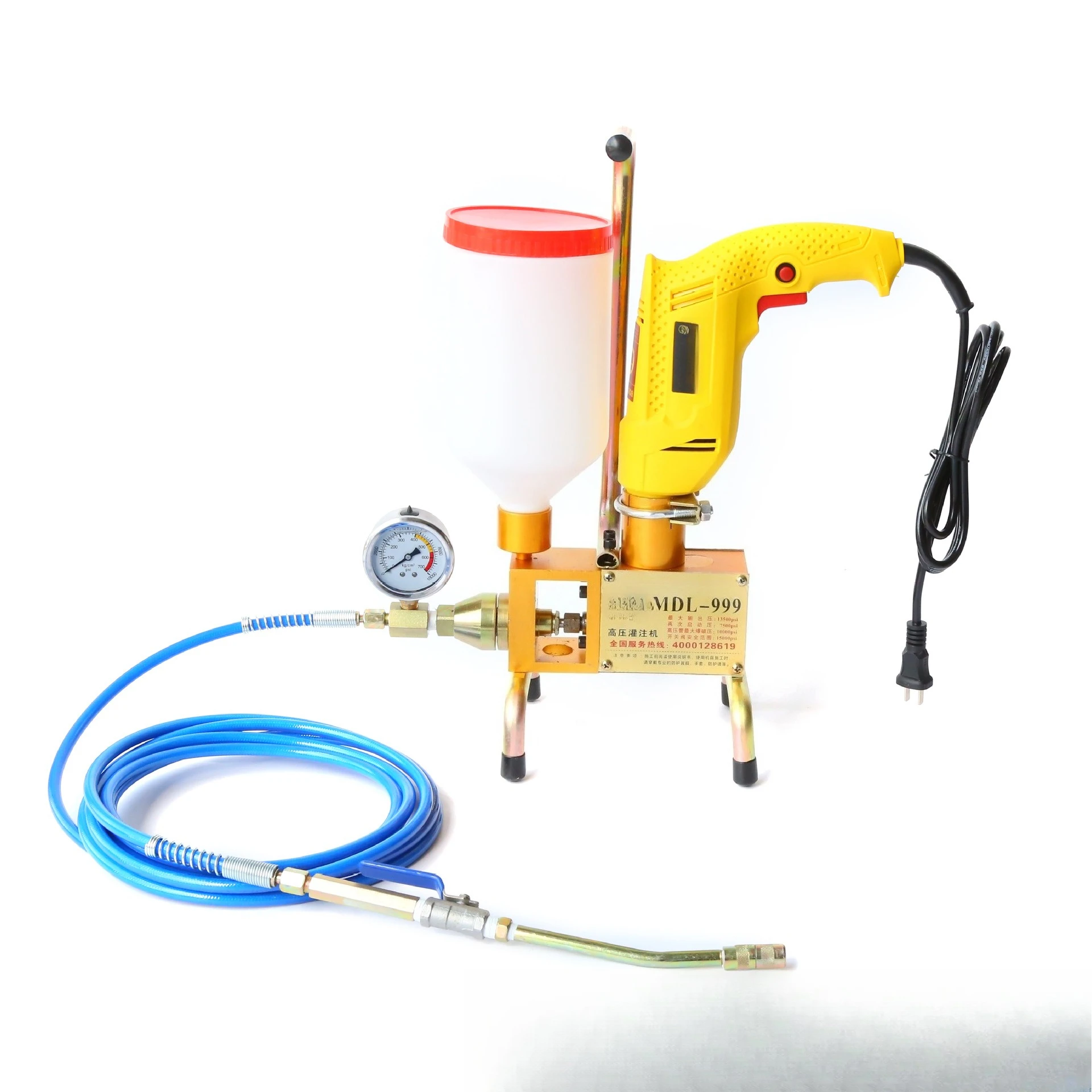 High Pressure Grouting Machine Leak Sealing Injector, Waterproof Repair Cement Injection Equipment for Concrete Cracks