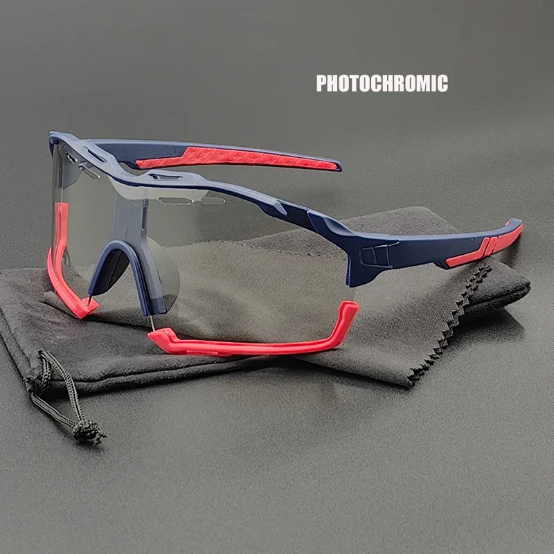 2024 Cycling Sunglasses UV400 Detachable Frame Sports Running Goggles Men Women Bike Eyewear Male Bicycle Glasses Cyclist Lenses