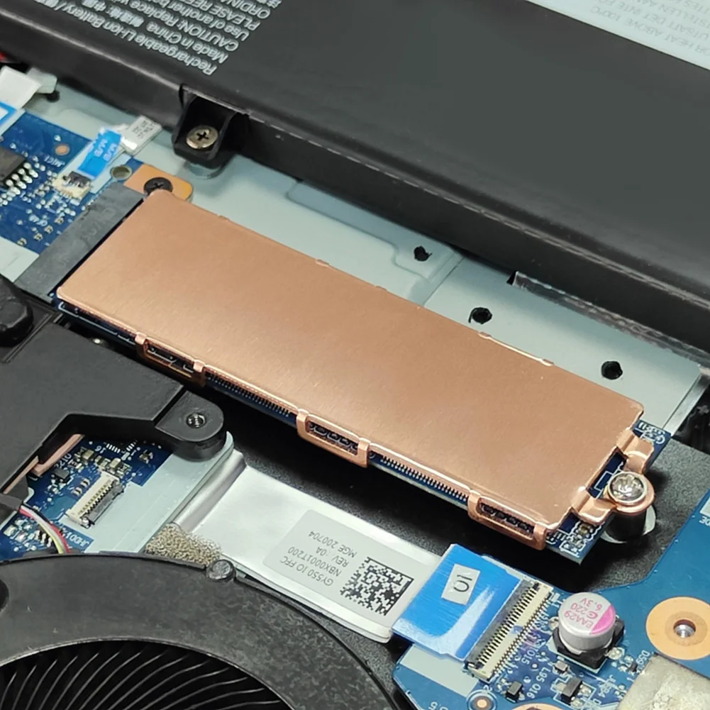 

Copper SSD Cooler with Thermal Silicone Pad Metal Heat Cooler Radiator Replacement Parts Single/Double Sided Laptop Accessories