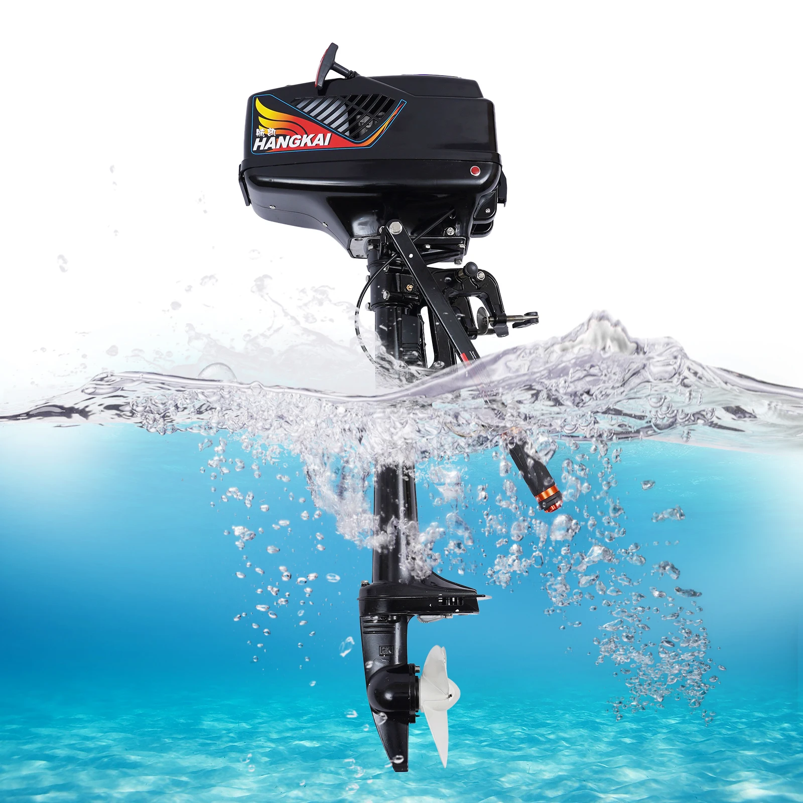 HANGKAI 2 Stroke 3.6HP Electric Outboard Motor Engine Water Cooling & CDI System