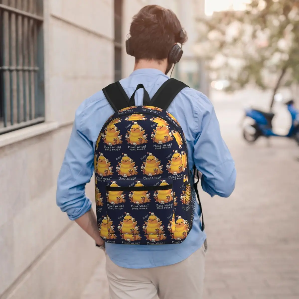 

Funny Fat Chocobo - Big Power Backpack Student BookBag Children School Bag Laptop Shoulder Bags for Men Women