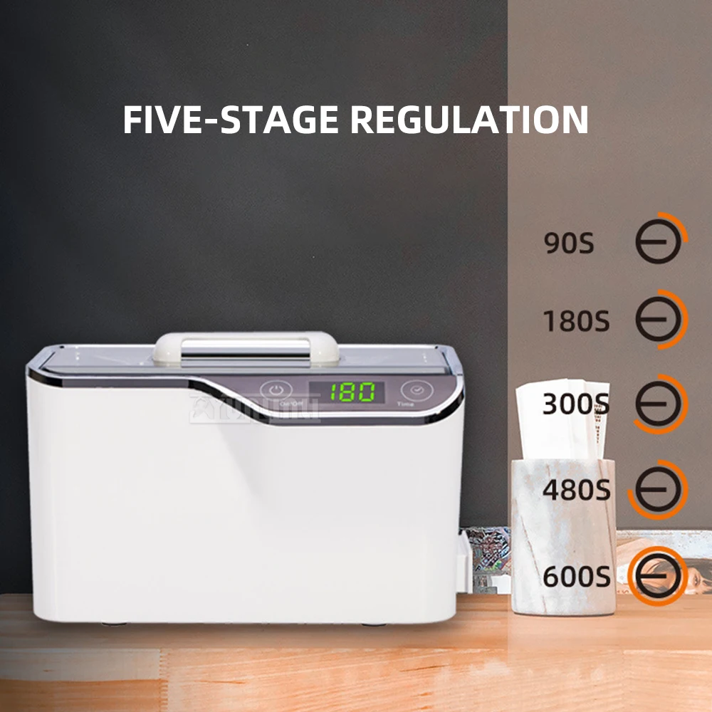 

600ML Ultrasonic Cleaning Machine Household Glasses Watch Jewelry Cleaner Adjustable time 220V50W CDS-100