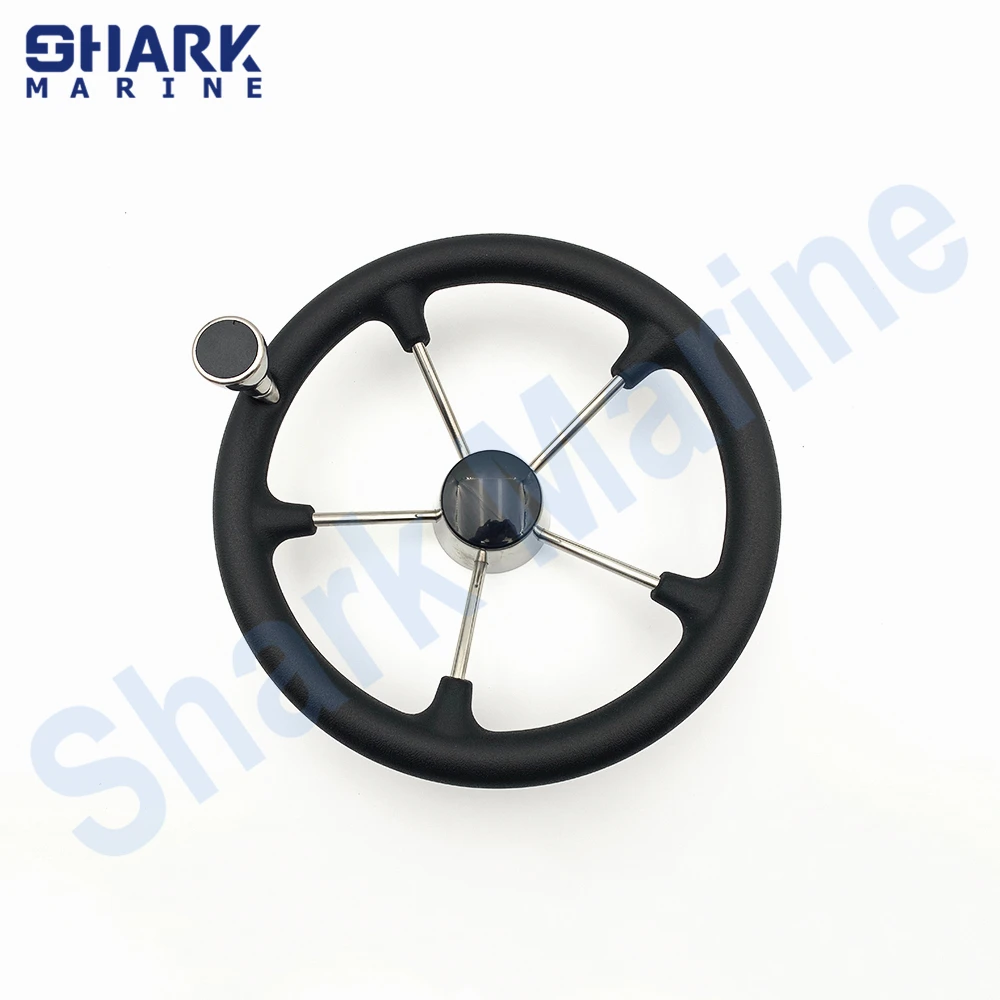 

13.5 inch steering wheel for outboard steering system, soft grip, multi spoke
