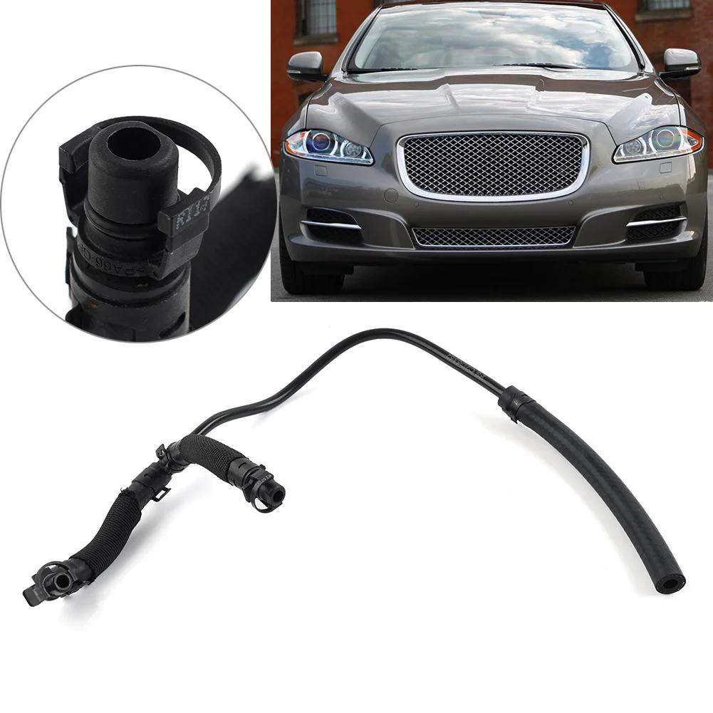 Car Coolant Reservoir Bleed Hose Engine Cooling Expansion Tank Vent Tube For Jaguar XF XJ 3.0L 5.0L C2D6362