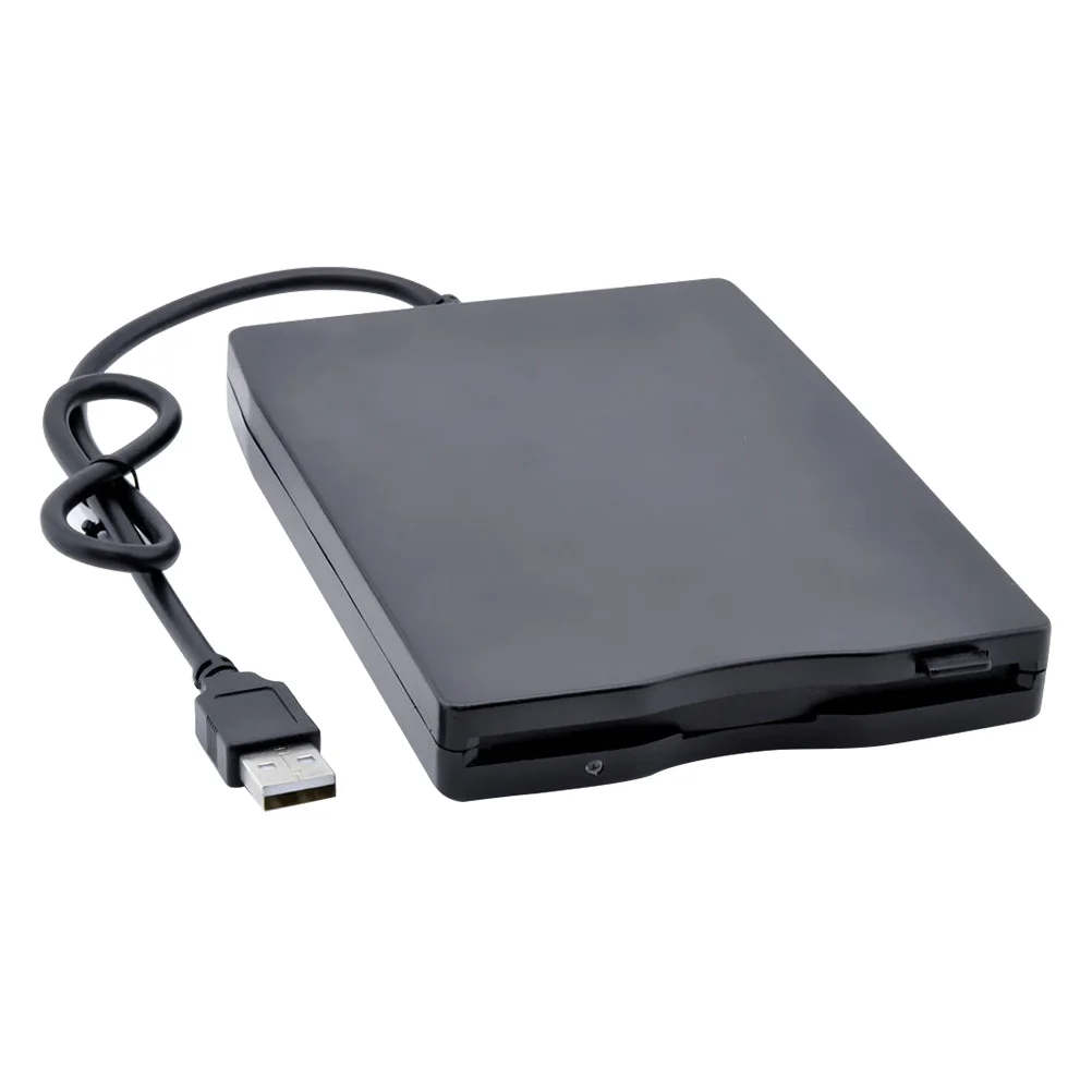Portable USB 2.0 Floppy Disk Drive for Black High Speed Data Transfer Compact Lightweight Anti Shock Error Correcting