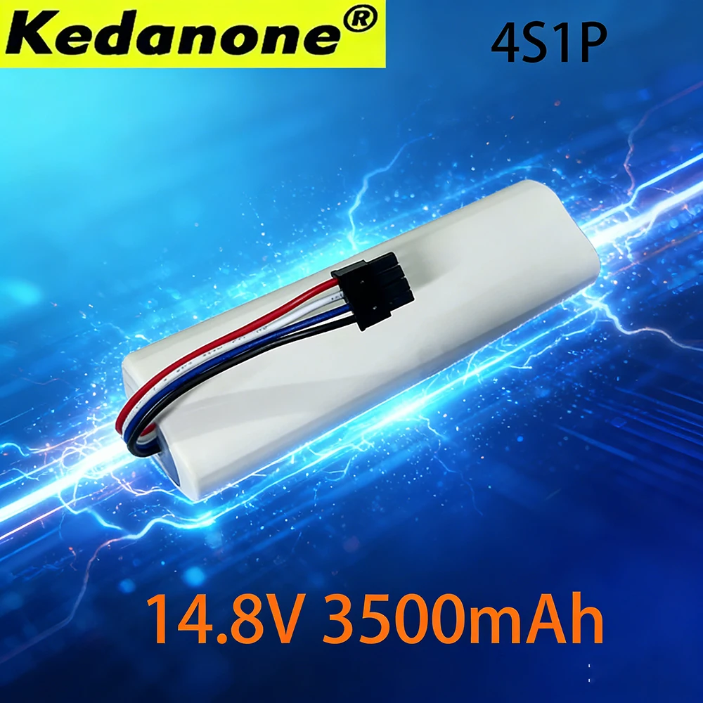 

14.4V 4Ah Battery For Xiaomi Robot Vacuum Mop 2C P2026-4S1P-MMBK 3500mAh RLS3 Cleaner LDS Finder Long Lasting Power Replacement