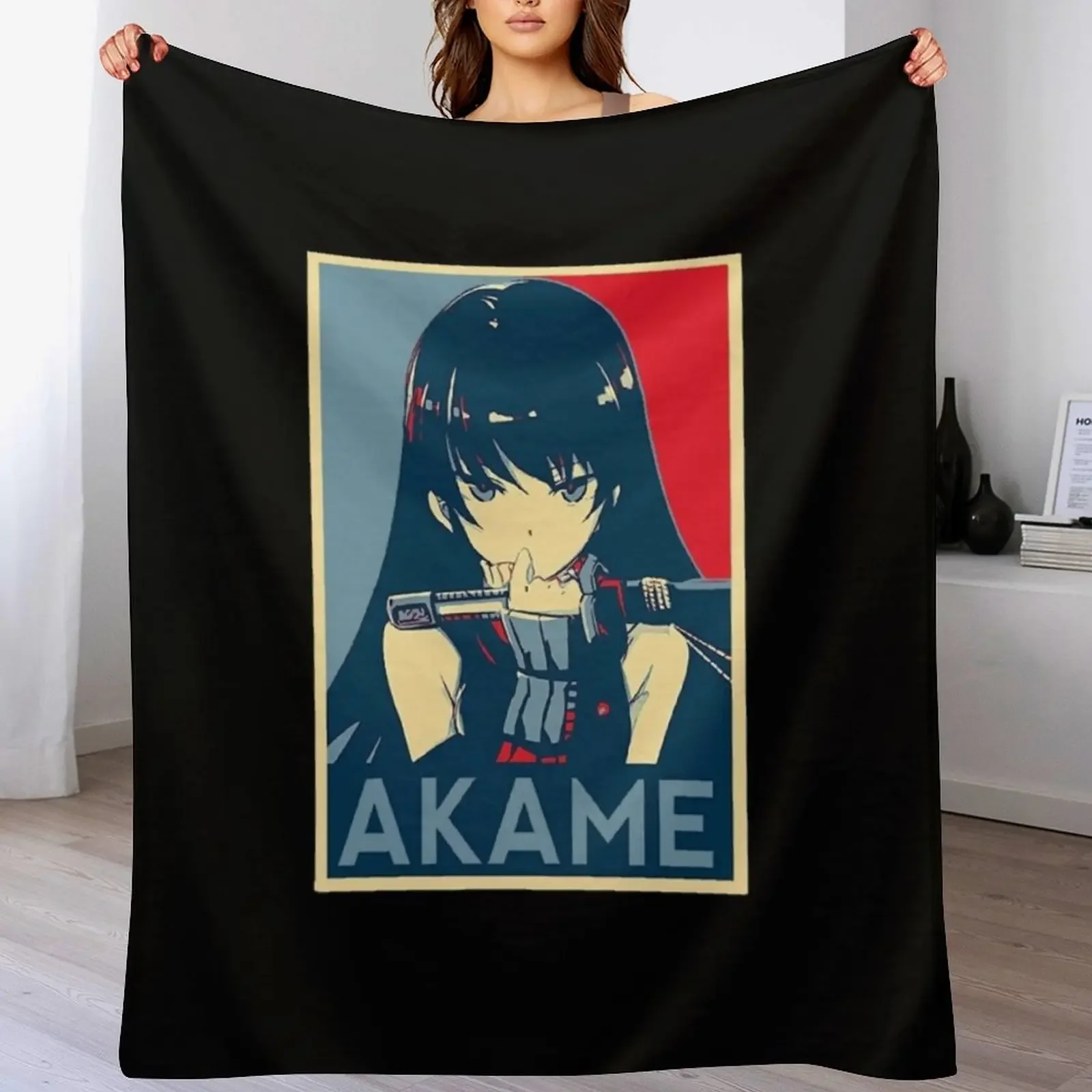 

Akame ga Kill - Akame waifu! Throw Blanket Decorative Throw For Sofa Thin wednesday Flannel Blankets