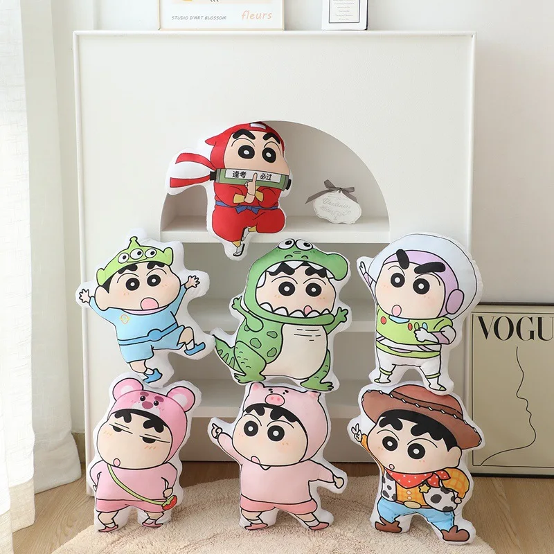 Crayon Shin Chan Cushion Bandai Kawaii Anime New Cute Cartoon Bedhead Sofa Cushion Backrest Toy Men Women Birthday Gift