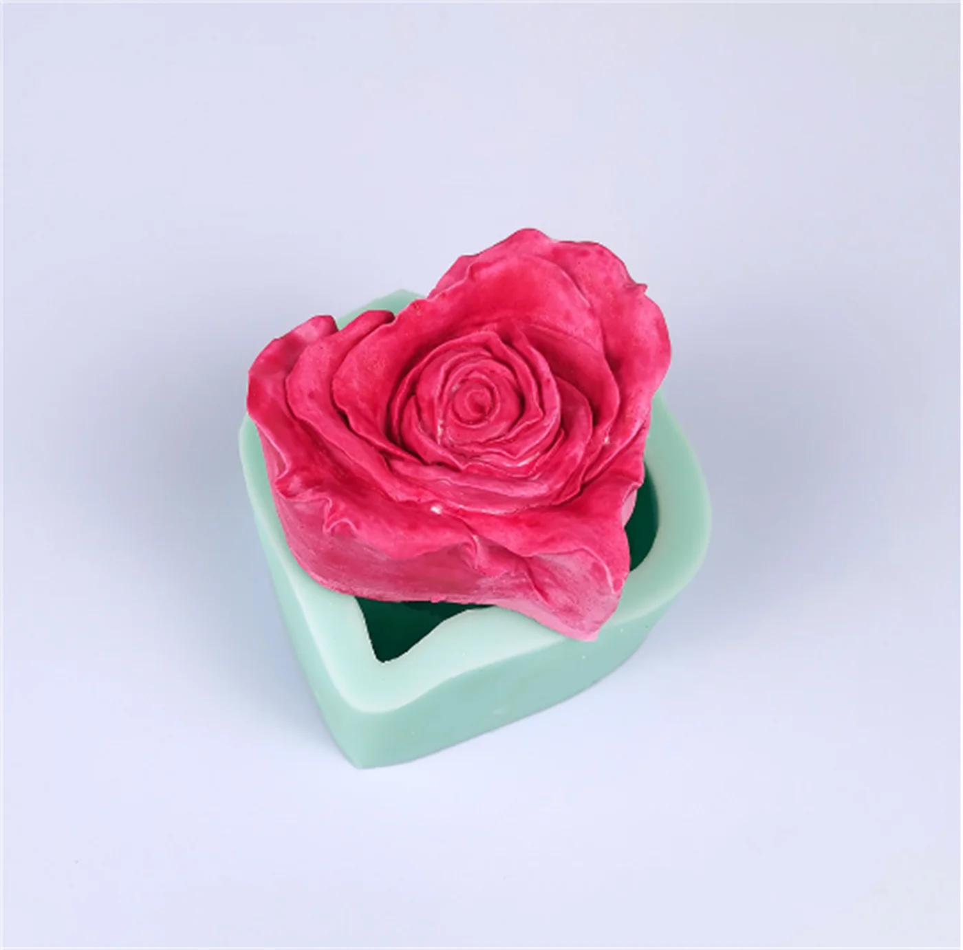 

2D Rose Valentine Fondant Cake Mould Soap Flower Candle Molds Chocolate Silicone Mold Craft DIY Baking Tools Kitchen Tools