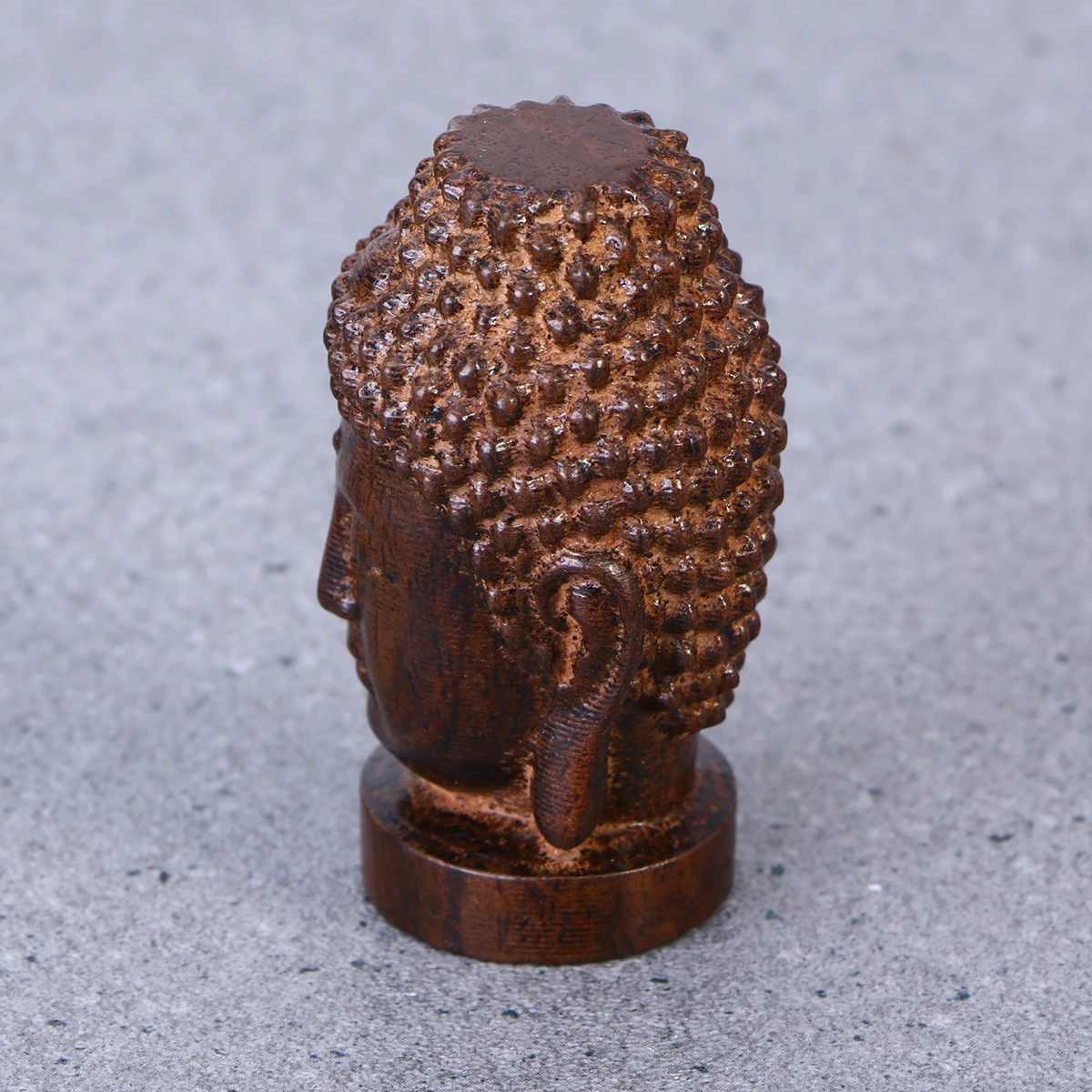 Premium Rosewood Sakyamuni Buddha Head Feng Shui Home Decoration Ornament For Bookshelf Desktop Meditation Zone Wooden