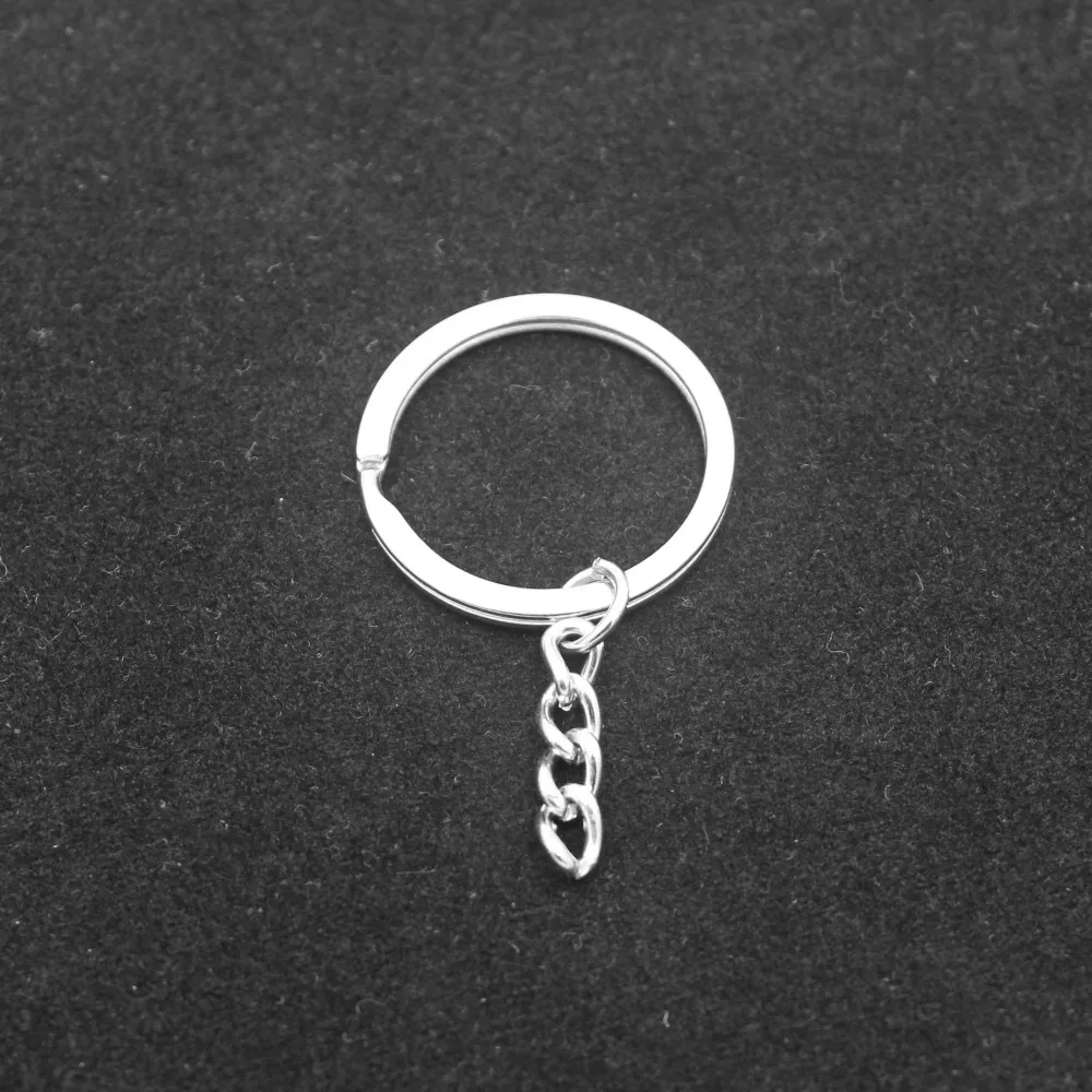 10pcs Basic Iron Alloy Keyrings, Metal Keychains