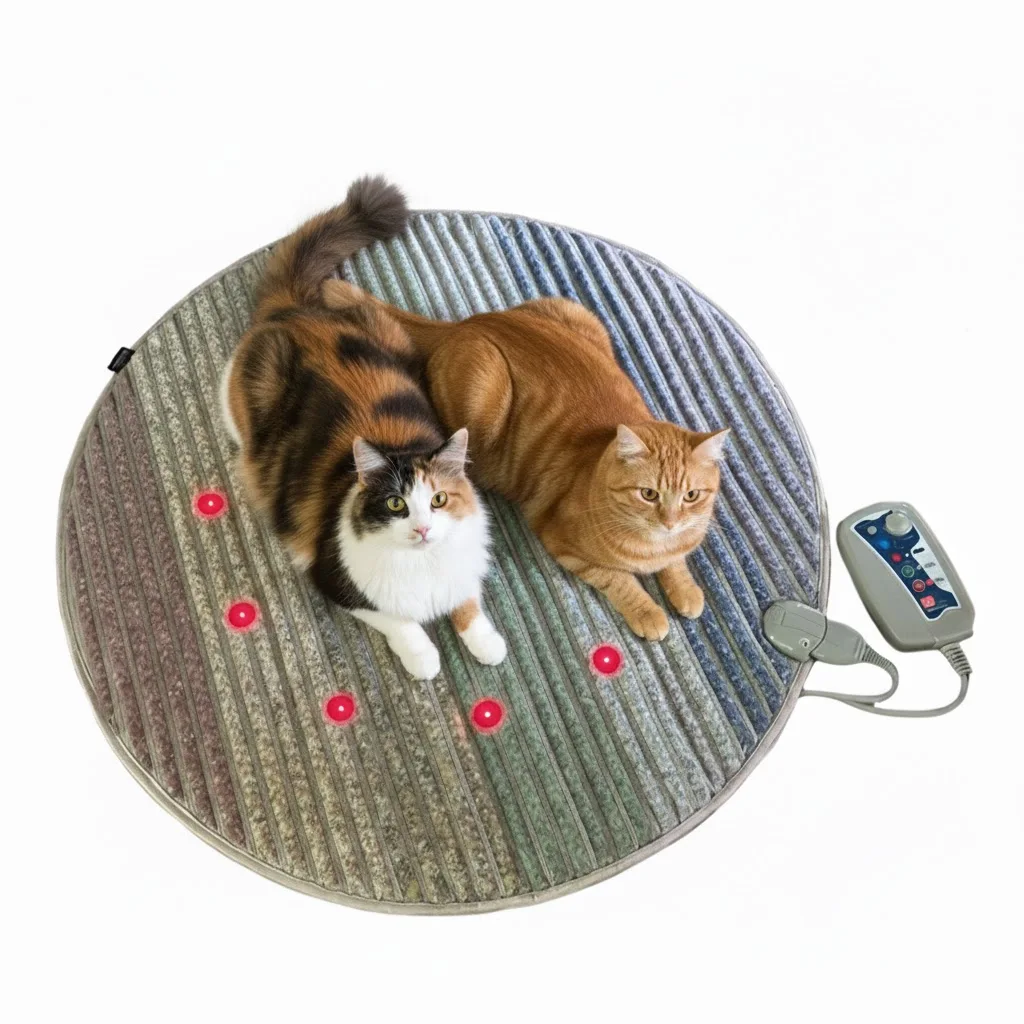 Crystal Heating Massage Mat For Home Wellness & Yoga Meditation Magnetic Photon Cushion With PEMF For Pets And Humans
