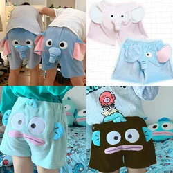 Anime Sanrioed Pyjama Trousers Kawaii Hangyodon Elephant Household Summer Originality Toy Leisure Beach Pants Couple Gift