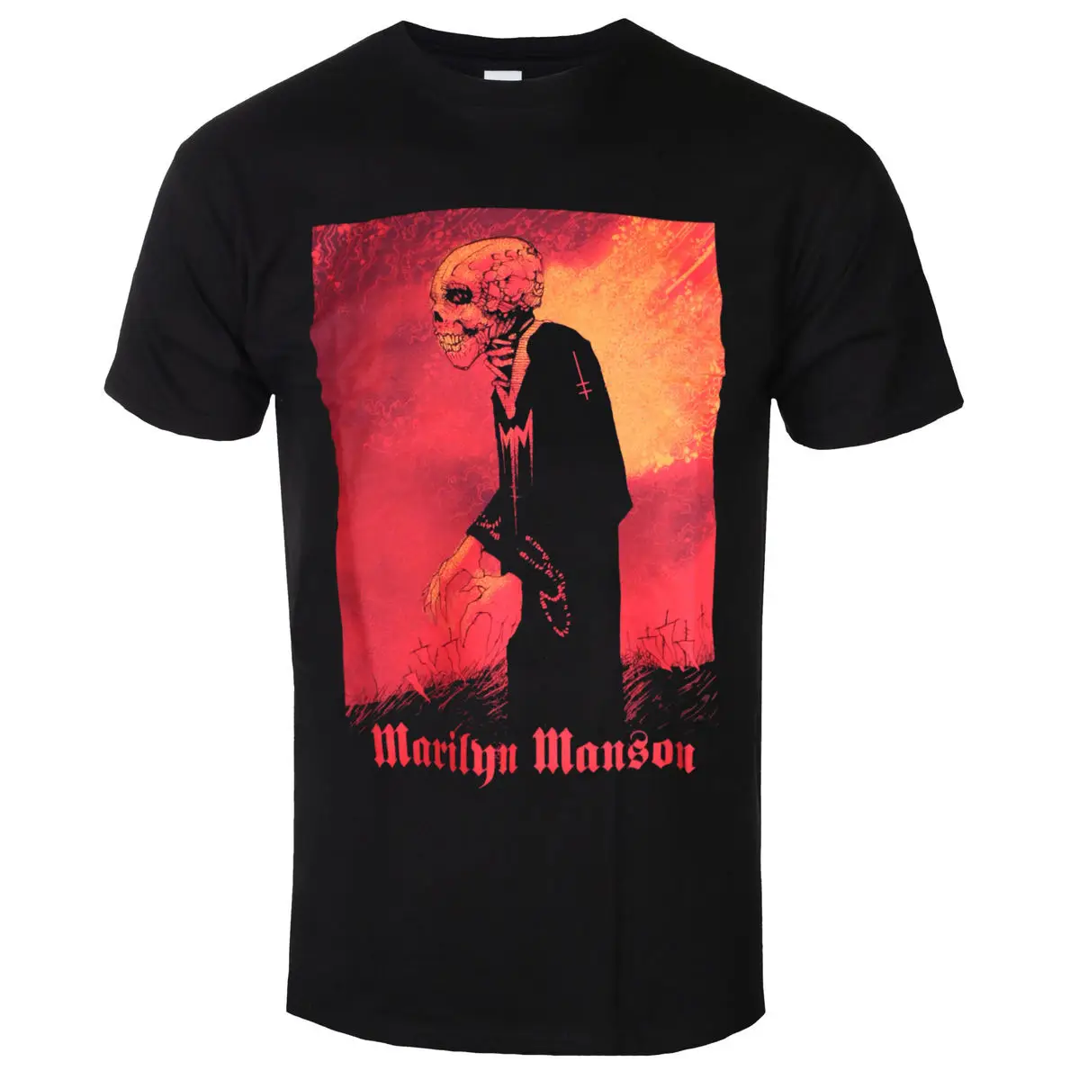 Marilyn Manson Grafik-Baumwoll-Band-T-Shirt, Unisex, Sommer, Kurzarm, Modemarke, Luxus, lässig, Vintage-T-Shirts – Detail 4