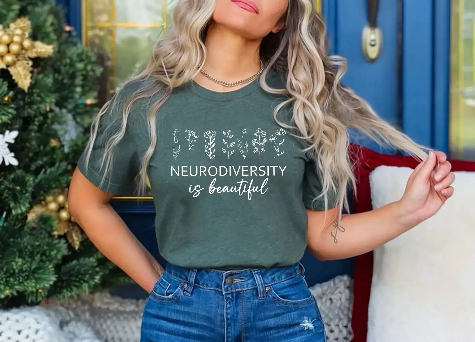 Neurodiversity T Shirt Autism Acceptance Awareness Mom Sped Teacher Spread Kindness For Her