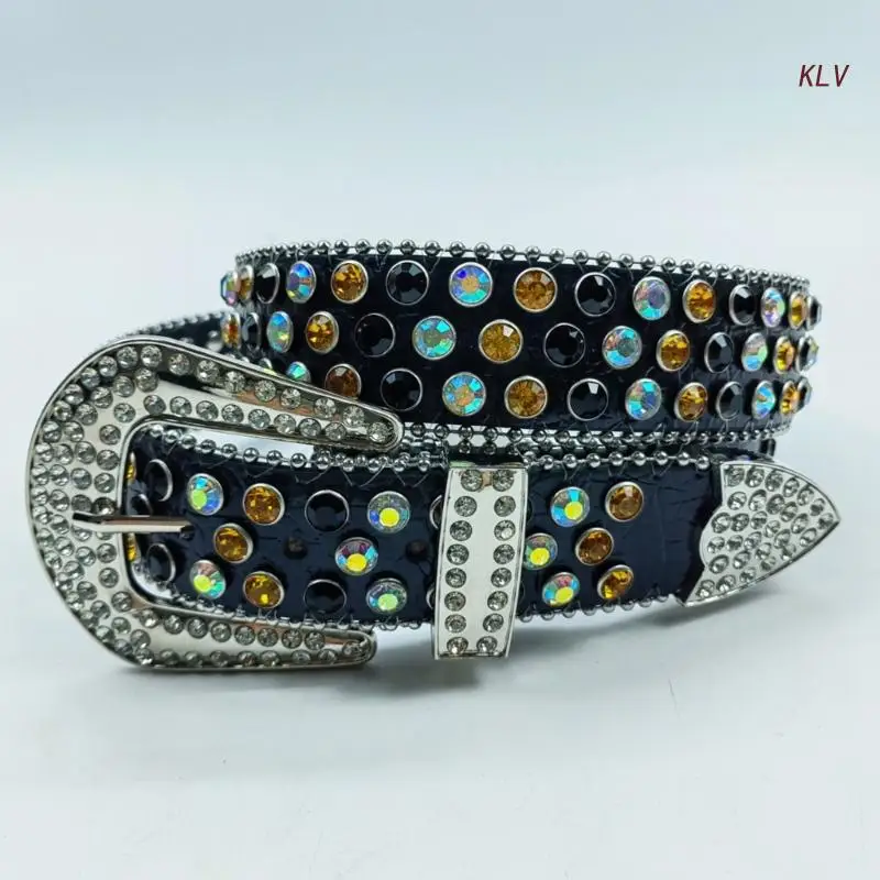 

Adult Black Color Belt for Dress Adjustable Pin Buckle Waist Belt Shinning Wide Waist Belt Ladies Skirt Belt