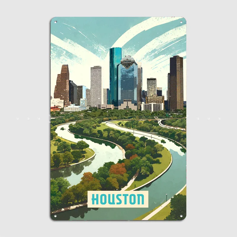 Metalowy plakat w stylu vintag – Home Decor Houston recenzja i cena
