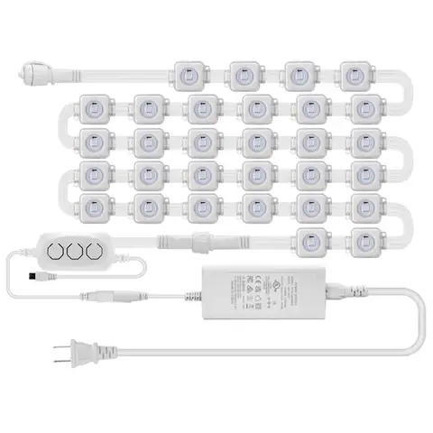 5054 16703IC(WS2812B WS2811) LED-ljusslinga för utomhustak tak, 2.4G BEL+WIFI-kontroller, fungerar med Alexa Google Home Assistant 8 best sales ws2811-styrenhet - №7