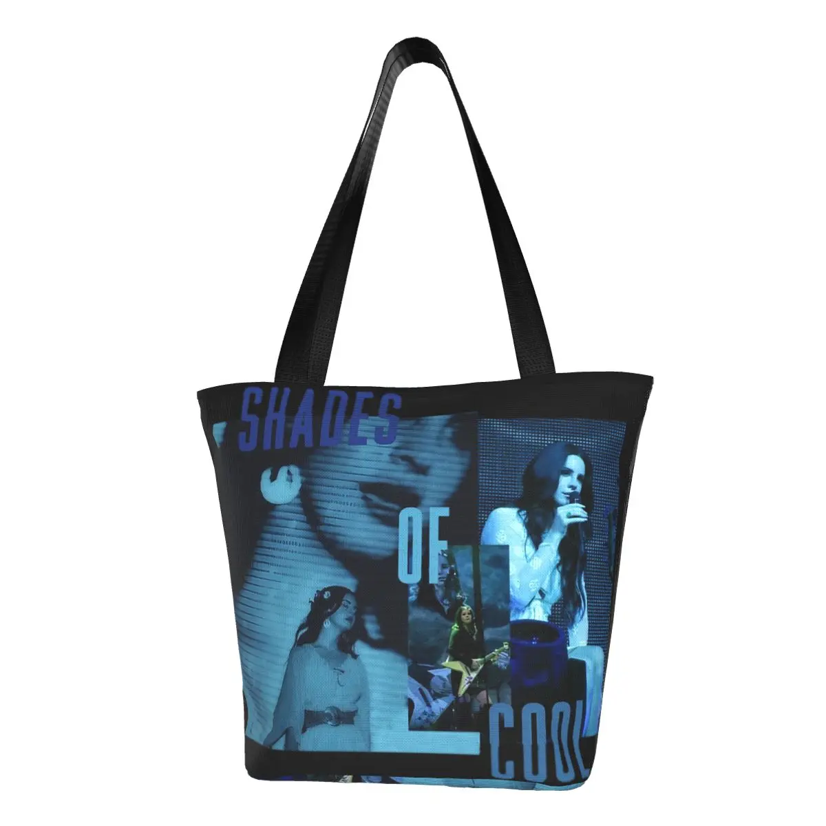 Lana Del Rey Singer Shades Of Cool Shopping Bags Zipper Opening Unique Design Stuff For Female Casual Handbags