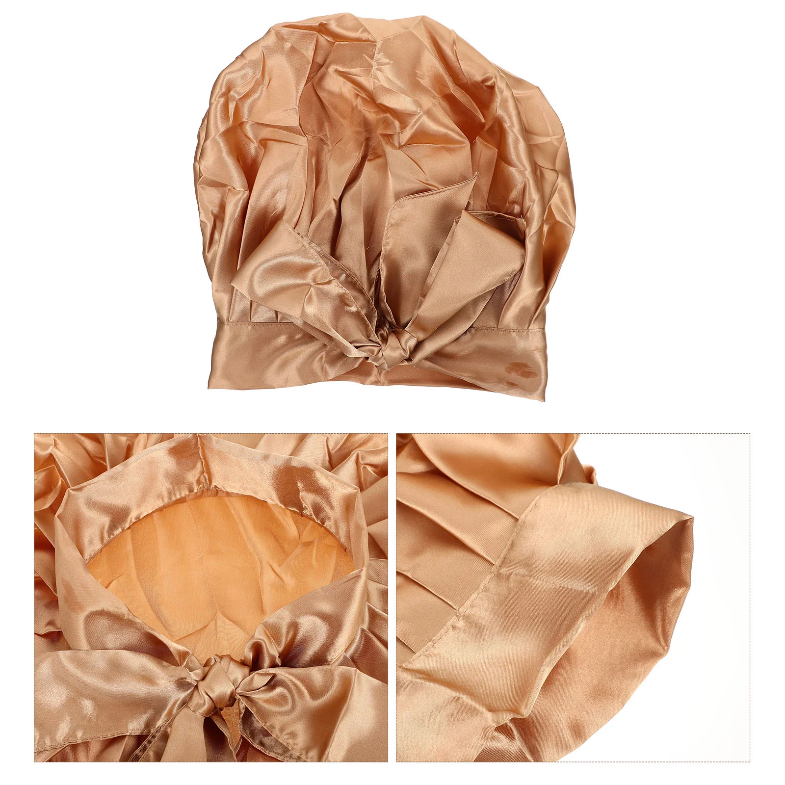 Capuz doméstico bonés jumbo sleep bonnet dormir cabeça capa 36x36x21cm cetim conveniente