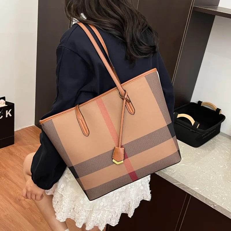 حقيبة كتف ديناميكية مناسبة للتنقل والعمل والسفر، مادة PU متينة، داخلية واسعة وعصرية