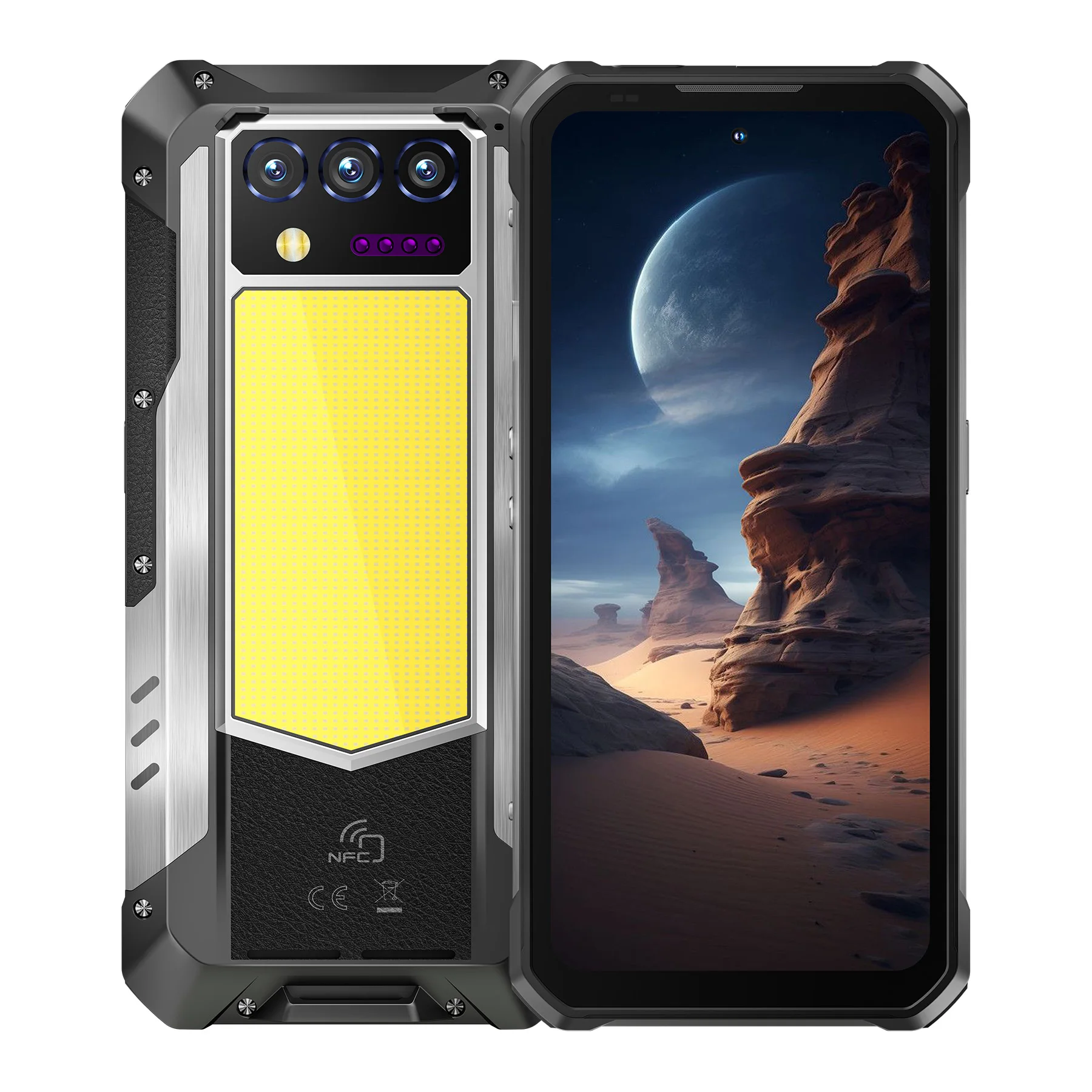 OUKITEL WP100 plus Rugged Smartphone Android 16 64MP AI Camera 12GB RAM 512GB Storage 33000mAh Battery Helio G100 Chip