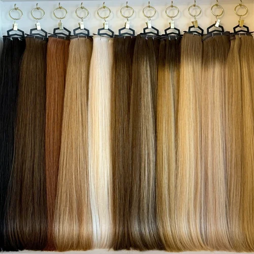 Imagen 1 del producto Extensiones de cabello humano con trama de Vietnam súper completamente dibujada, Color destacado, tejido de pelo liso de hueso, mechones de colores de Piano de colores mezclados