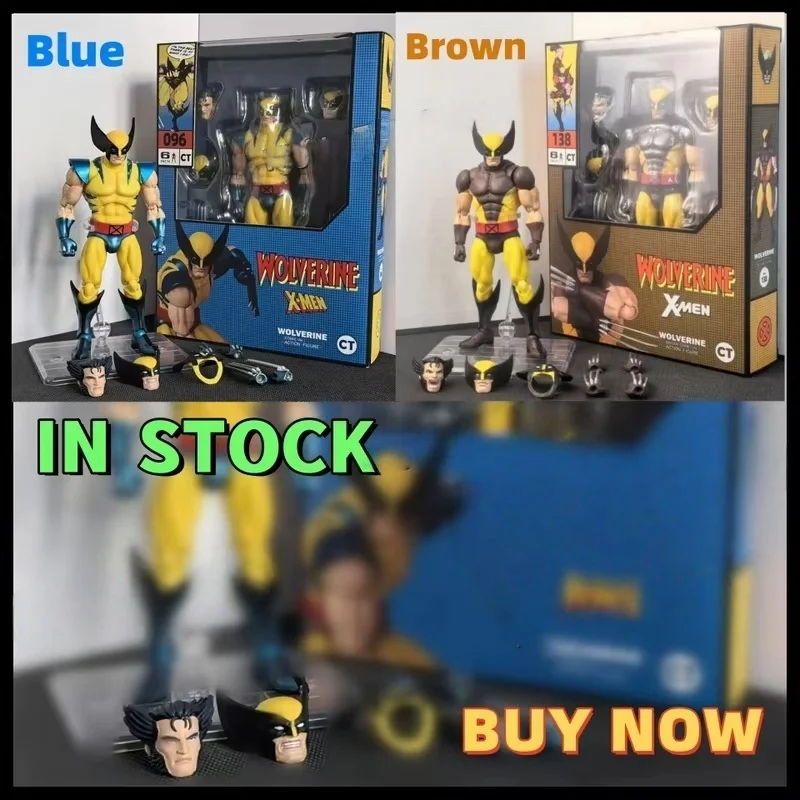 2025 brinquedos ct quentes wolverine mafex 138 figura marrom 096 azul quadrinhos ver amarelo x-men anime figura de ação estatueta presentes personalizados brinquedo