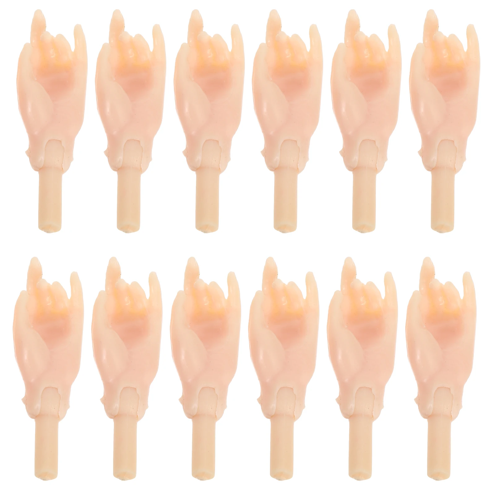

24pcs Miniature Hands Realistic Replacement Parts Plastic Joints For Diy Making Accessories Craft Supplies