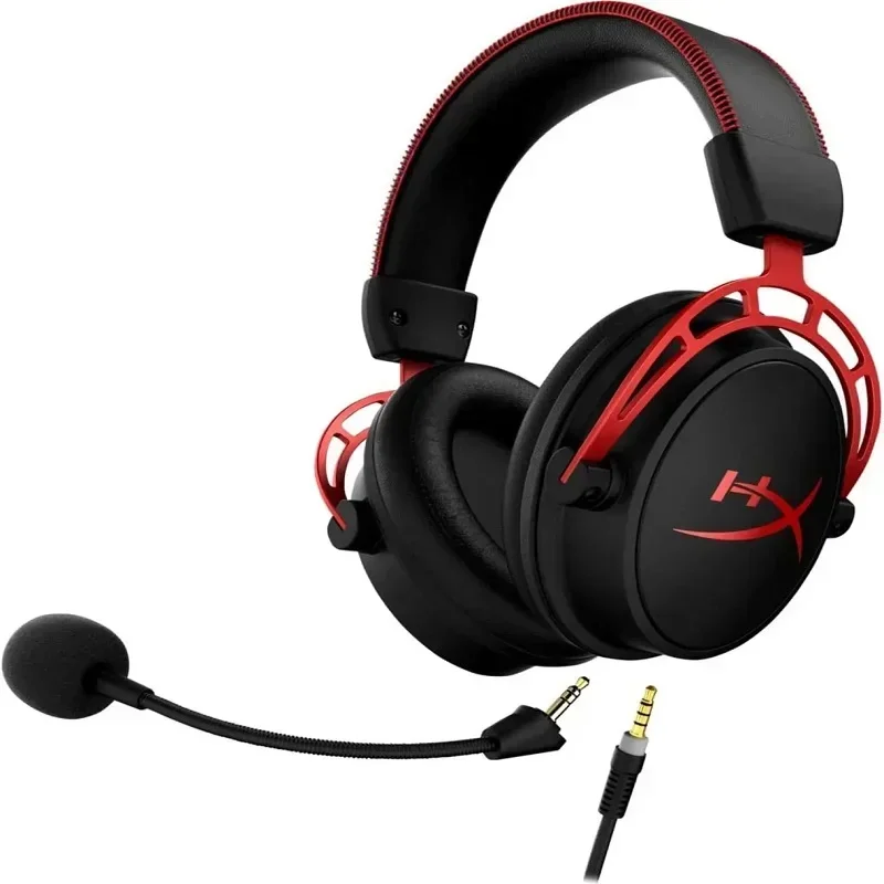 سماعة رأس سلكية للألعاب HyperX Cloud Alpha جديدة لسائقي الغرفة المزدوجة، إطار أسطوري مريح من الألومنيوم، سماعة ميكروفون قابلة للفصل