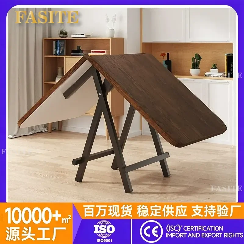 For Outdoor Folding Table Rectangular Dining Table Portable Stall Table and Chair Set Wholesale Camping Picnic Space Saving