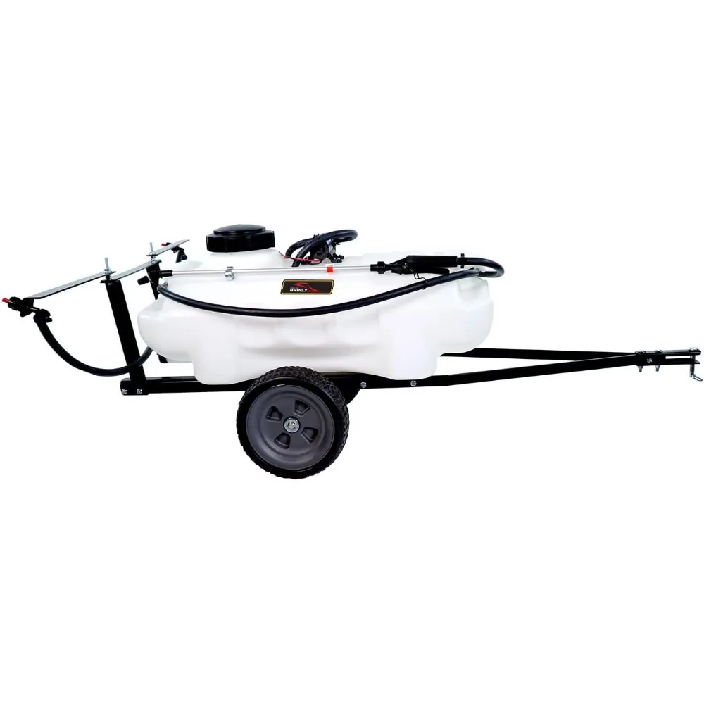 Brinly ST-152BH-A Self-Storing Tow Behind Lawn and Garden Sprayer with Collapsible Boom, 15-Gallon