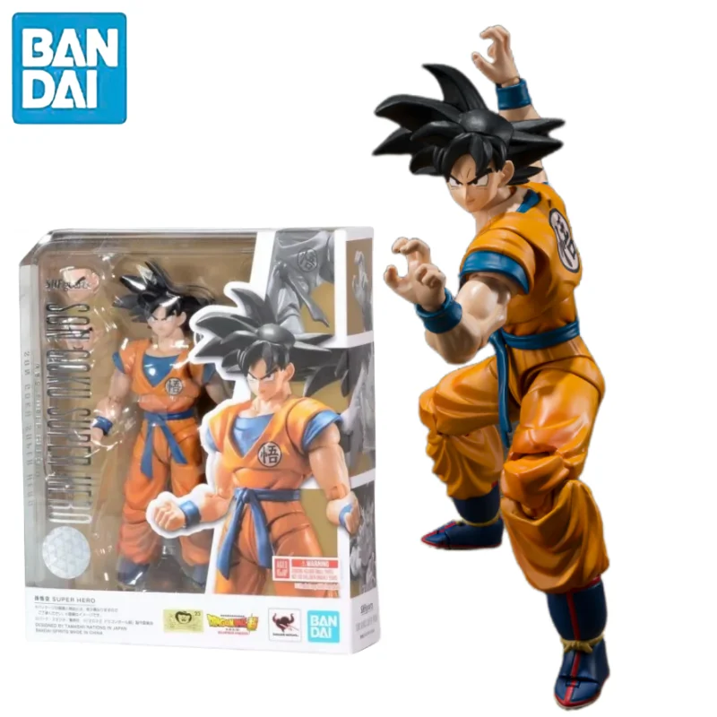 

Bandai Original Shf Dragon Ball Super Hero Theater Edition S.H.Figuarts Goku Dall Action Figures Model Collection Toys Gift