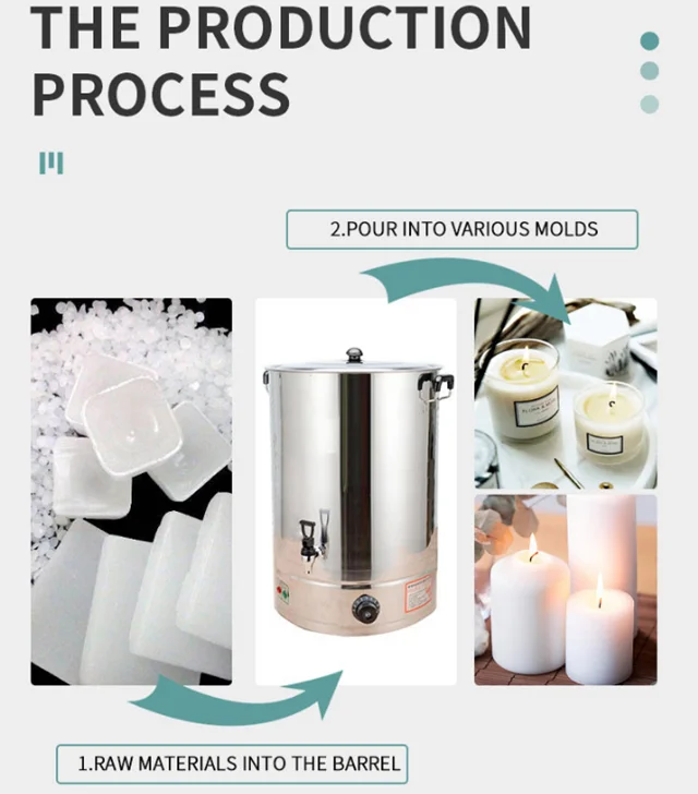 30L Wax Melting Pot 30-110℃ Temperature Control Soy Paraffin Wax Melting Machine