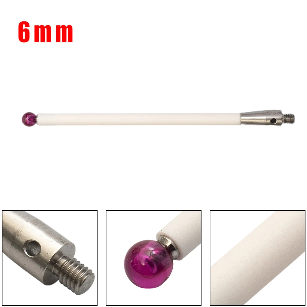 CMM Touch Probe Stylus 6mm Ball CNC Probe Tip Ceramic Shaft A-5000-3712 Touch Probe CMM Three Coordinate Probe Tool Brand New