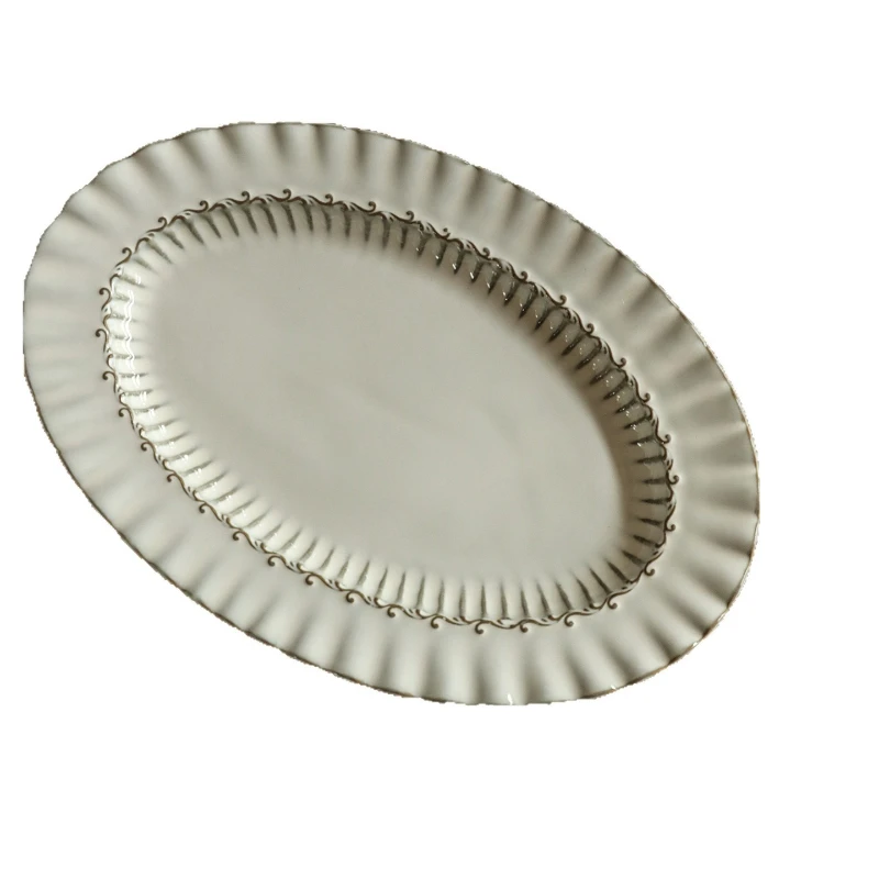 Антикварная рельефная керамическая чаша и тарелка в европейском стиле, набор бытовых тарелок с димсам, тарелка в западном стиле, тарелка для супа, миска, кухонная техника